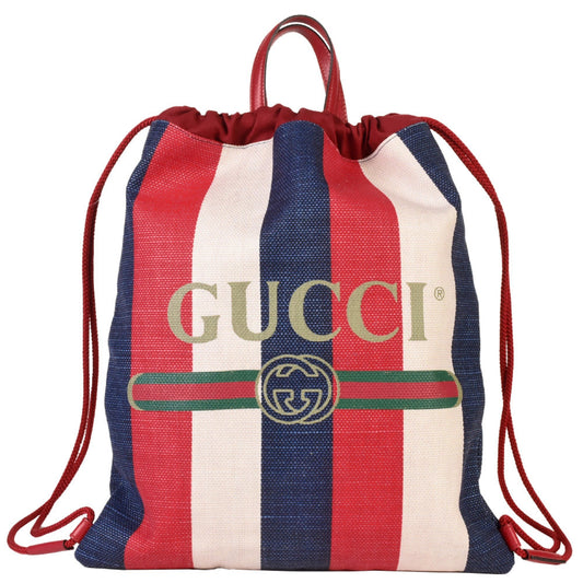 Gucci Drawstring, Multicolour, Canvas, backpack