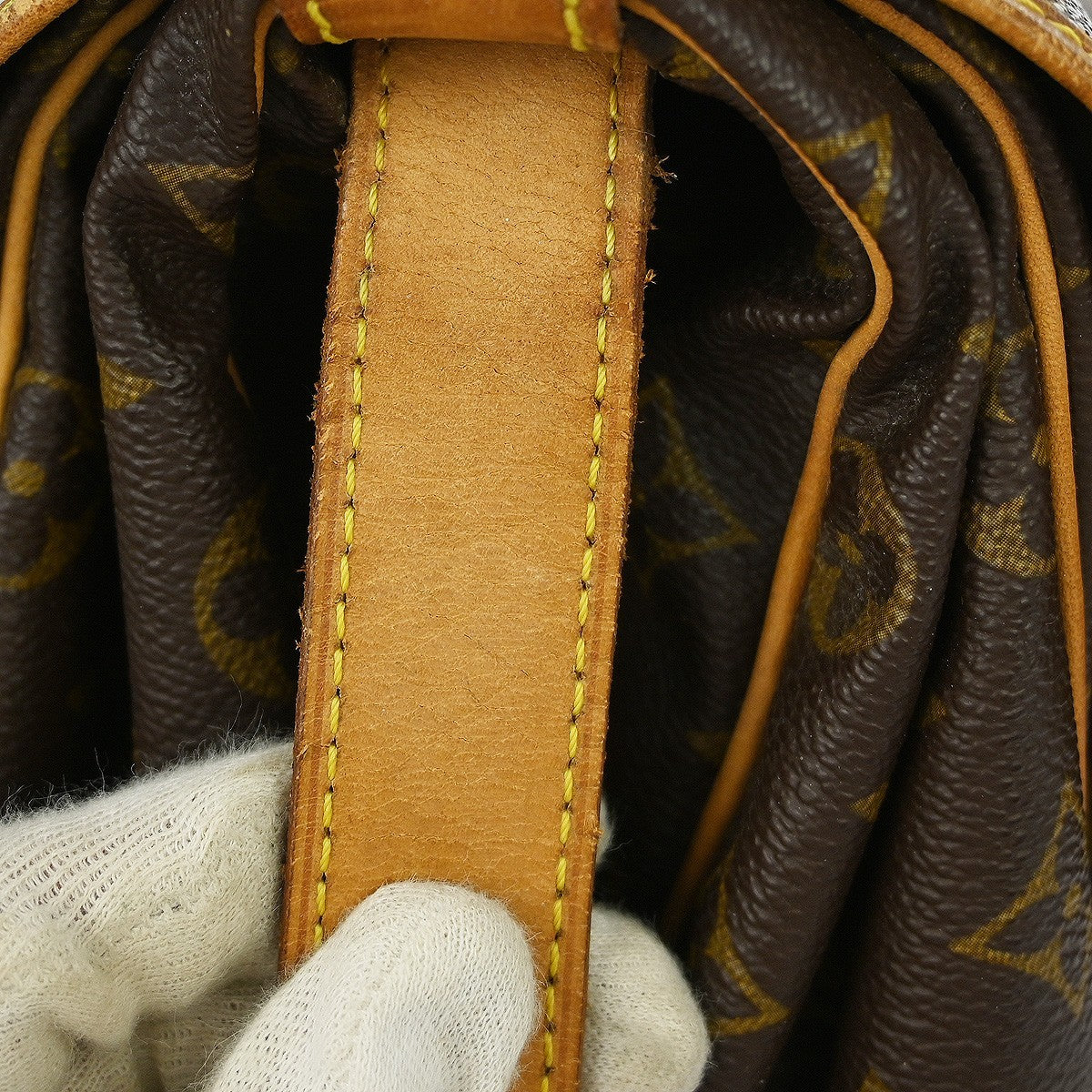 Louis Vuitton Saumur Monogram, Brown, Canvas, Shoulder Bag