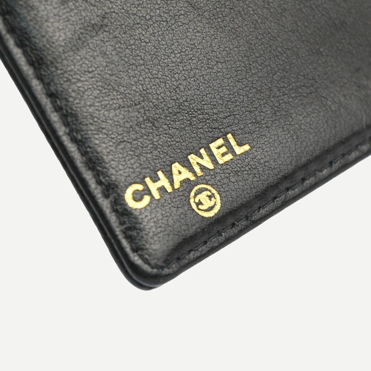 Chanel Logo CC, Black, Leather, wallet