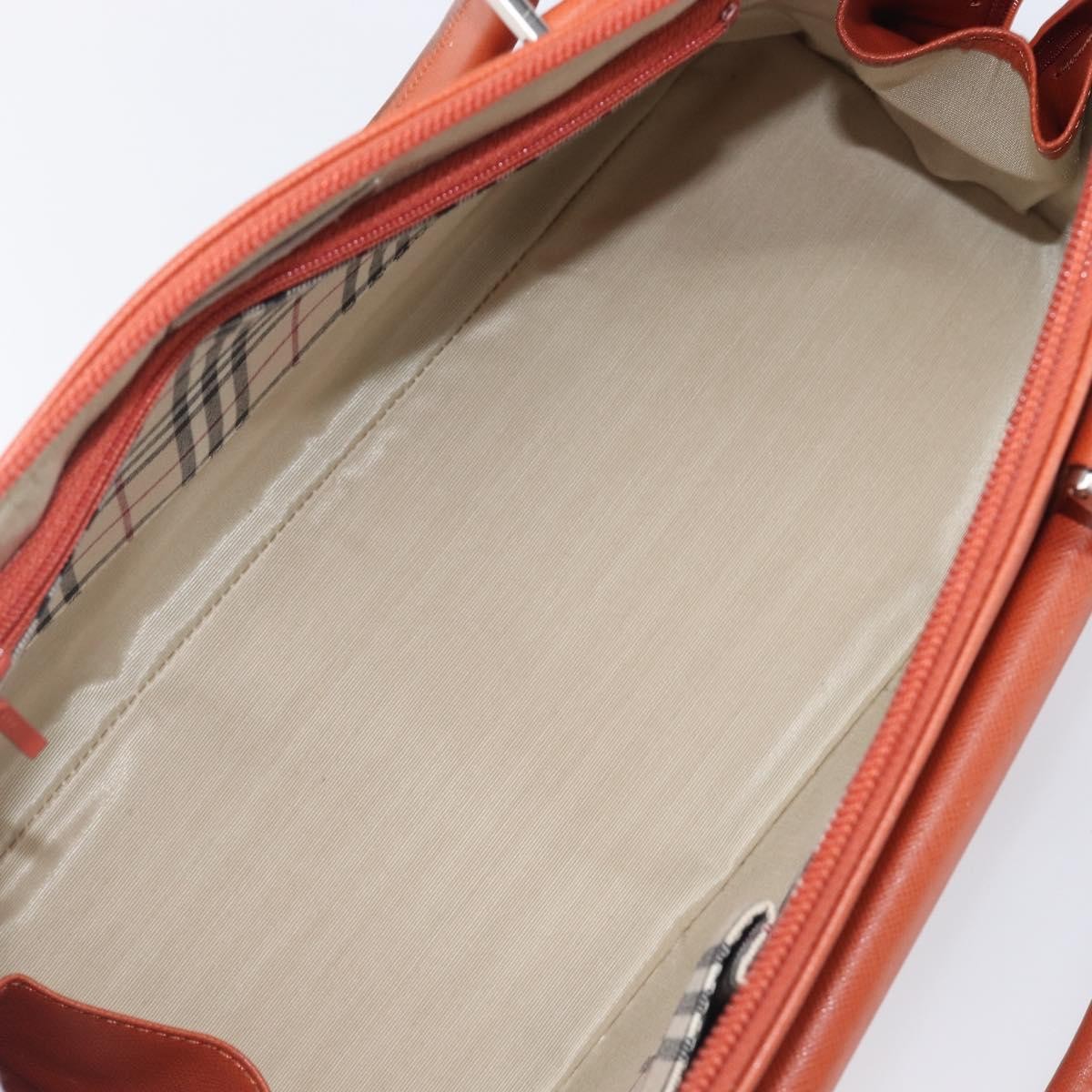 Burberry Handbag Leather, Orange, Leather, Handbag