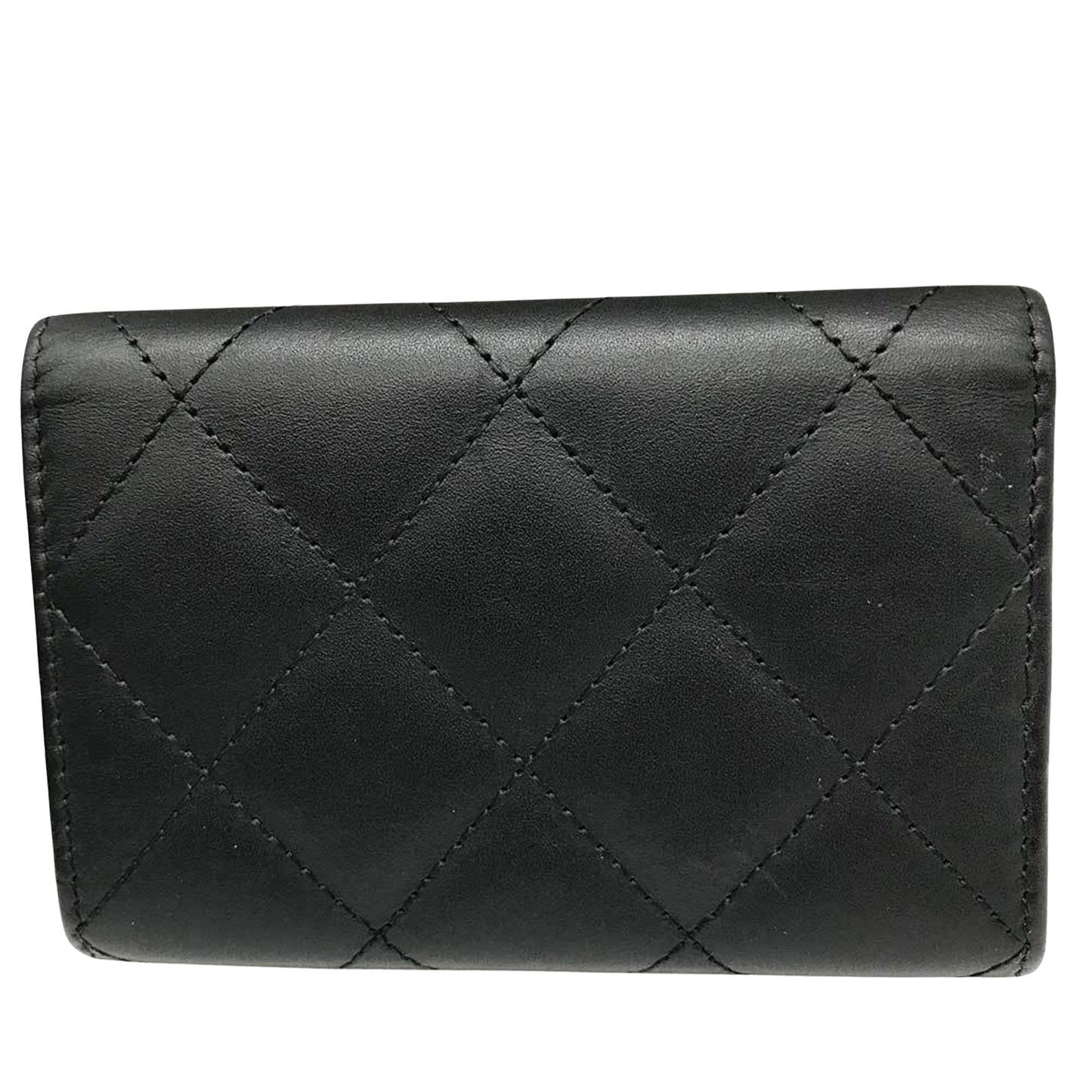 Chanel Cambon, Black, Leather, wallet