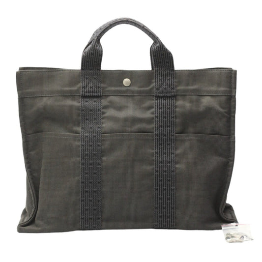 Hermès Herline, Grey, Canvas, tote