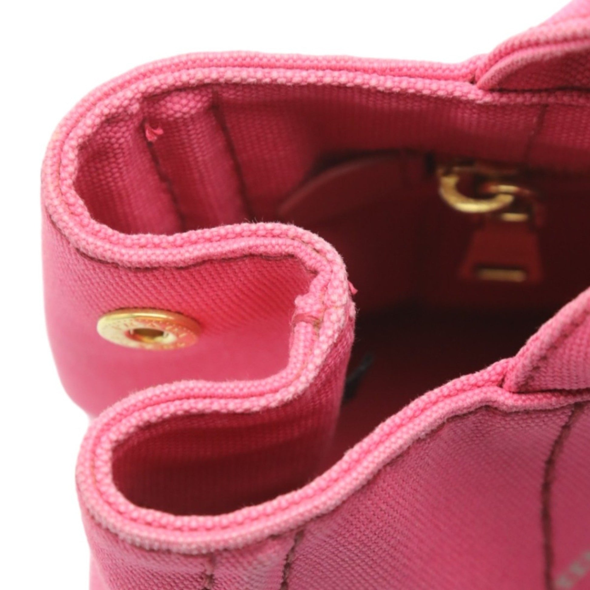 Prada Canapa, Pink, Canvas, tote