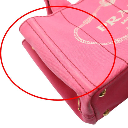 Prada Canapa, Pink, Canvas, tote