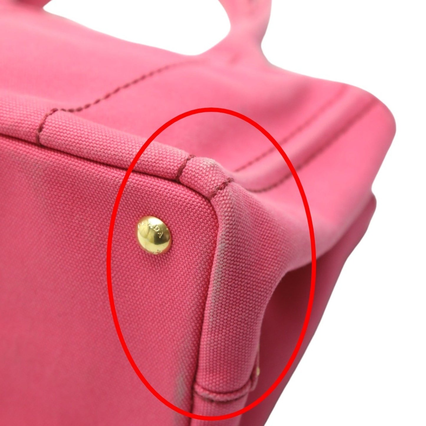 Prada Canapa, Pink, Canvas, tote