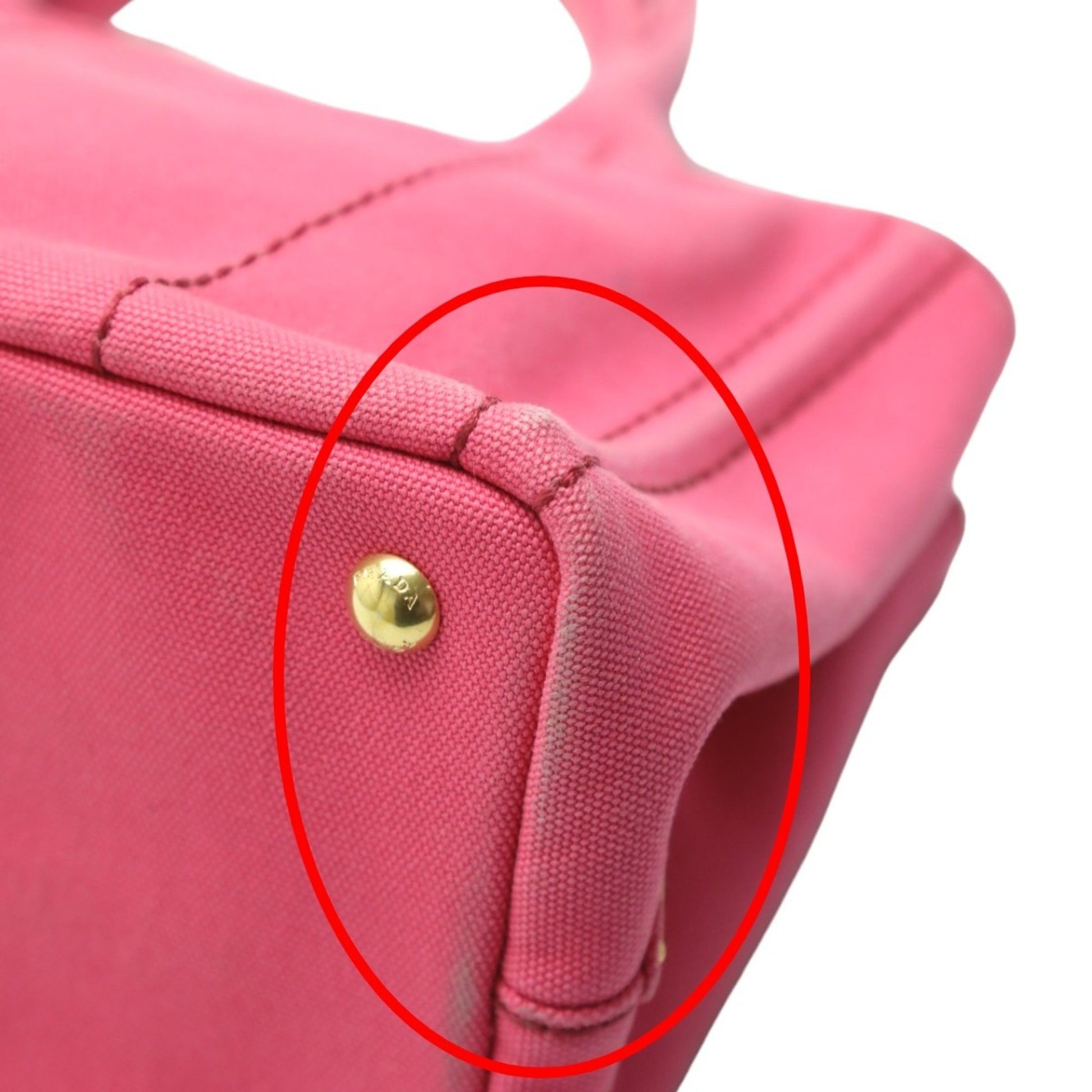 Prada Canapa, Pink, Canvas, tote