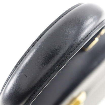 Salvatore Ferragamo Gancini, Black, Leather, handbag