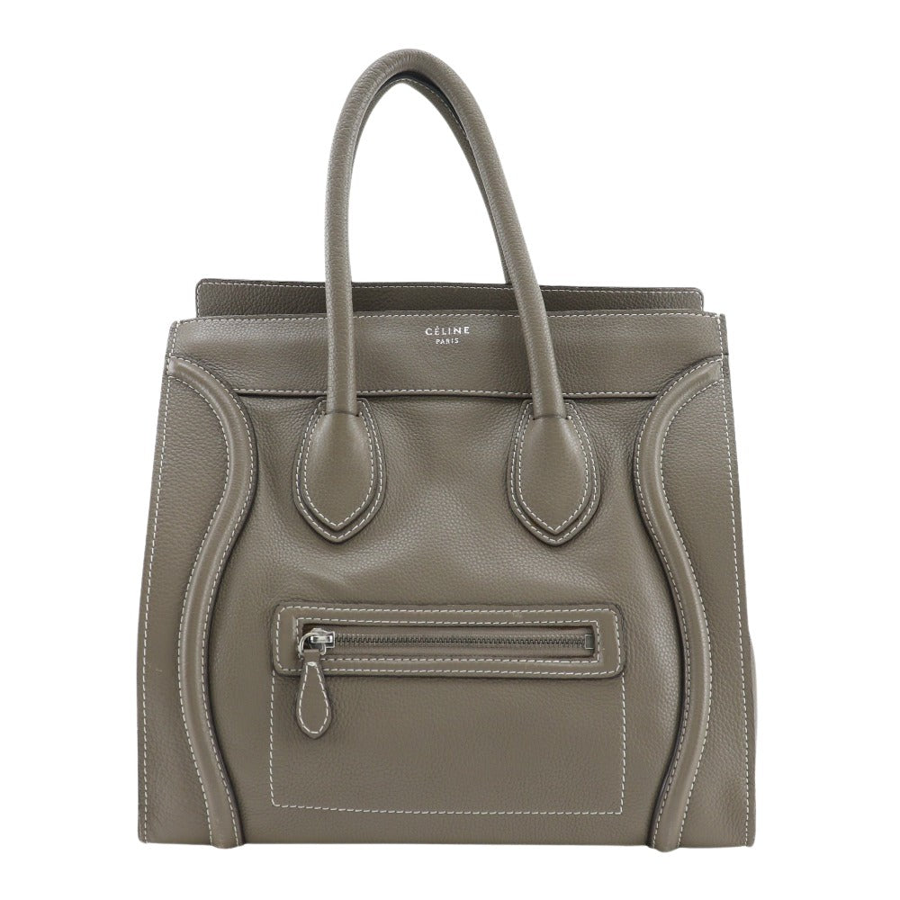 Céline Luggage, Grey, Leather, handbag