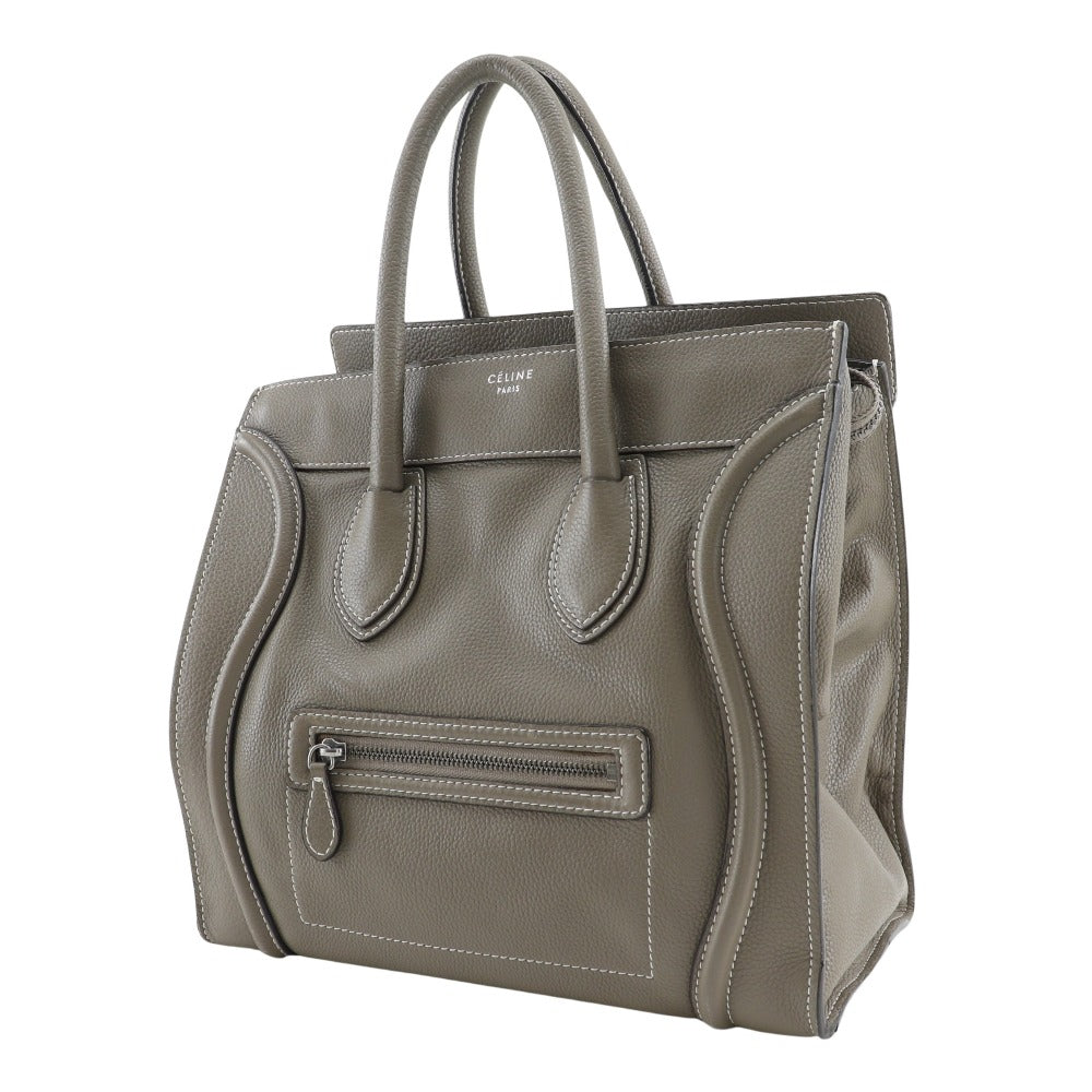 Céline Luggage, Grey, Leather, handbag