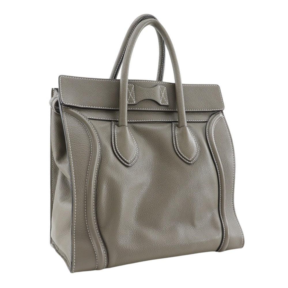 Céline Luggage, Grey, Leather, handbag