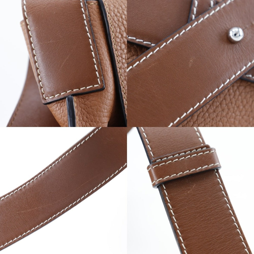 Loewe Messenger, Brown, Leather, shoulder