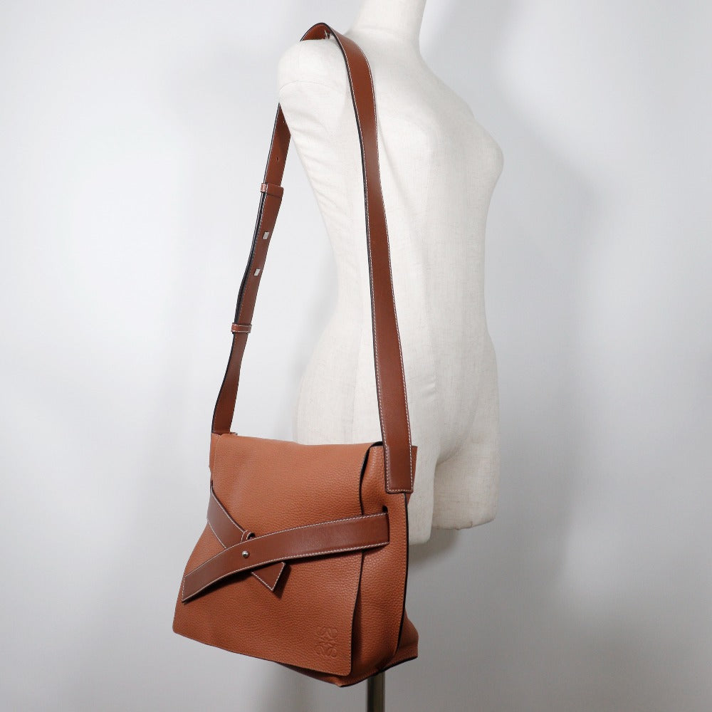 Loewe Messenger, Brown, Leather, shoulder