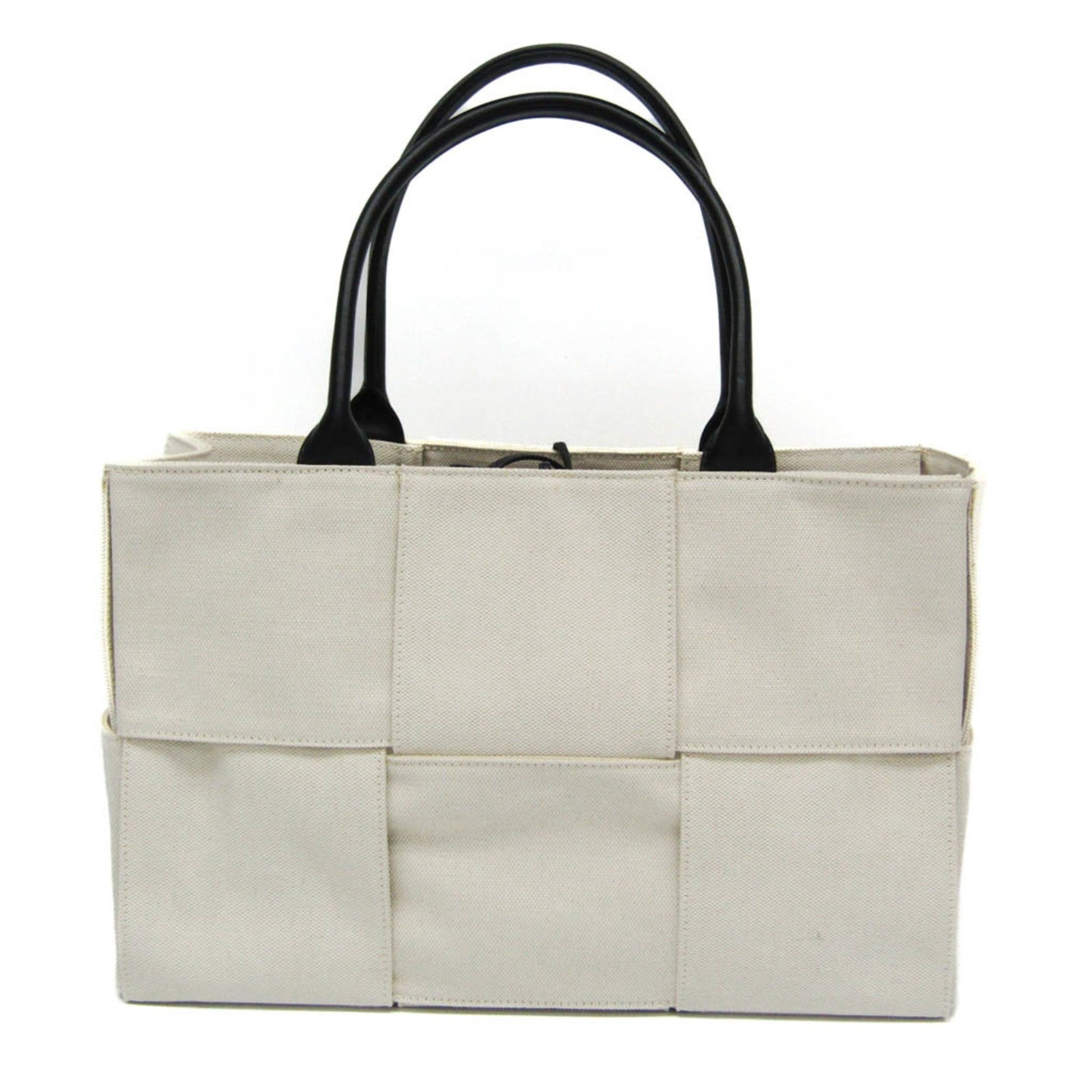 Bottega Veneta Arco, White, Canvas, tote