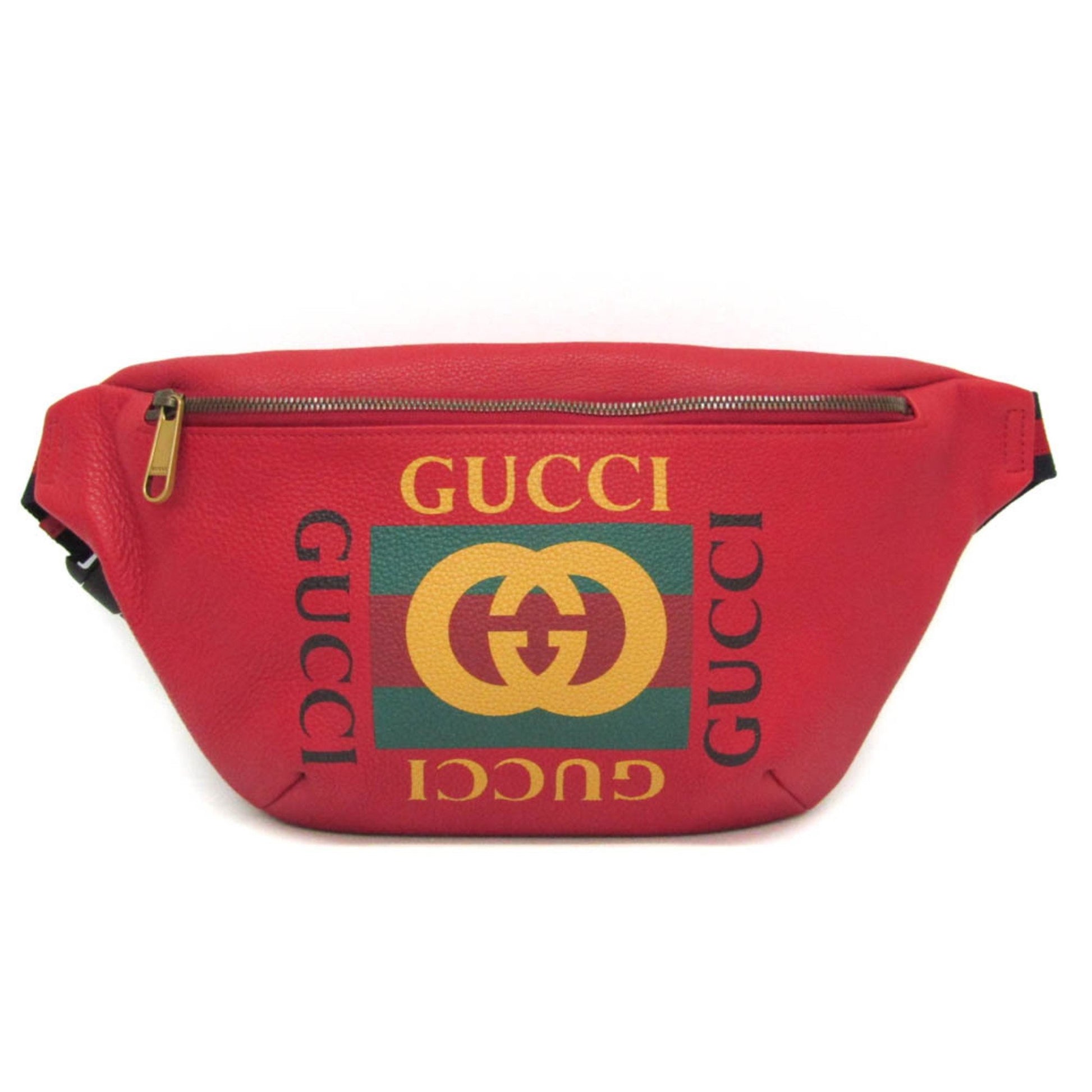 Gucci Logo, Red, Leather, clutch