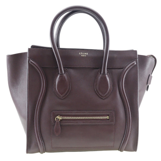 Céline Luggage, Burgundy, Leather, handbag