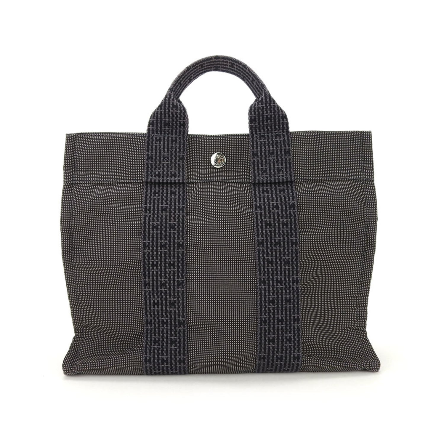 Hermès Herline, Grey, Canvas, tote