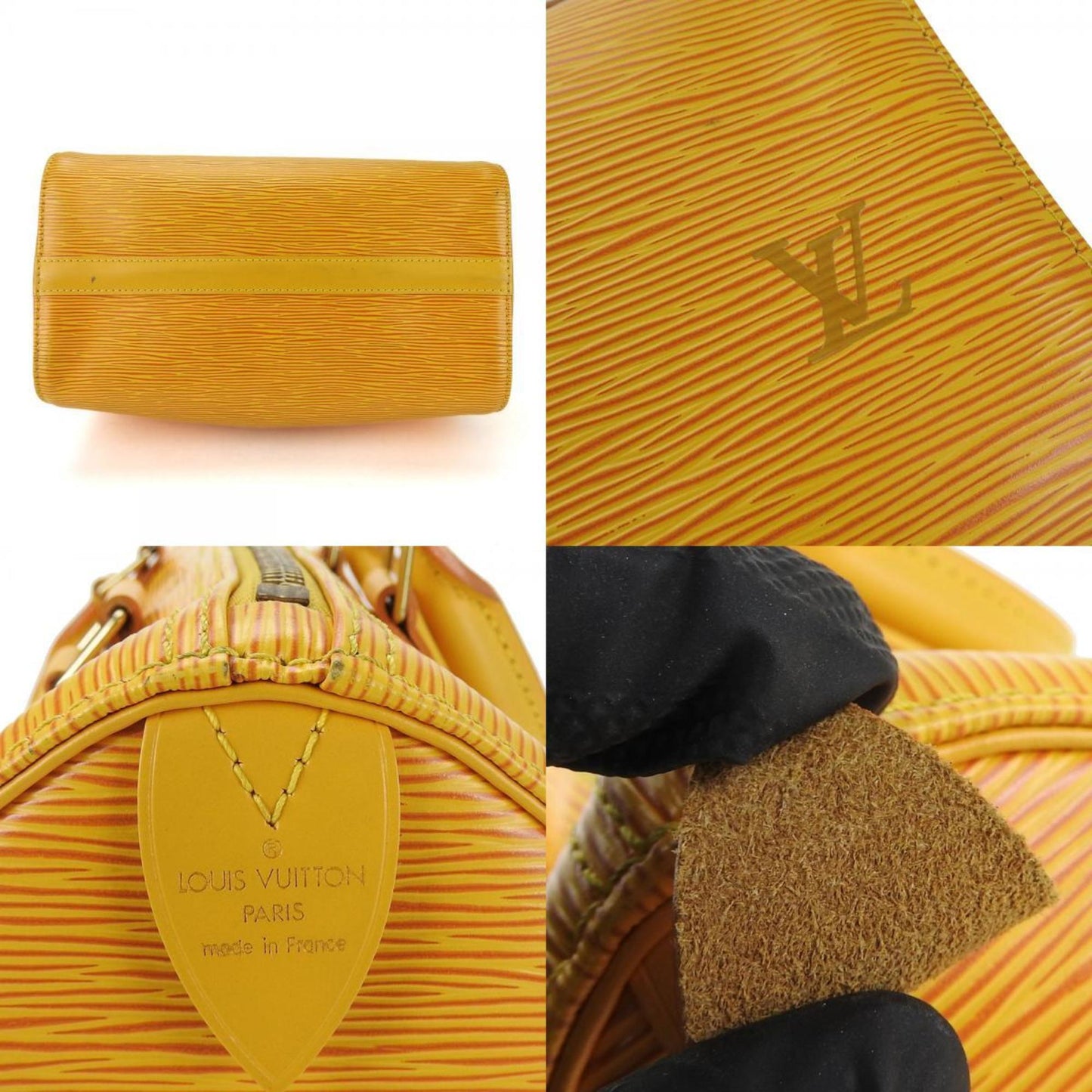 Louis Vuitton Speedy 25, Yellow, Leather, handbag