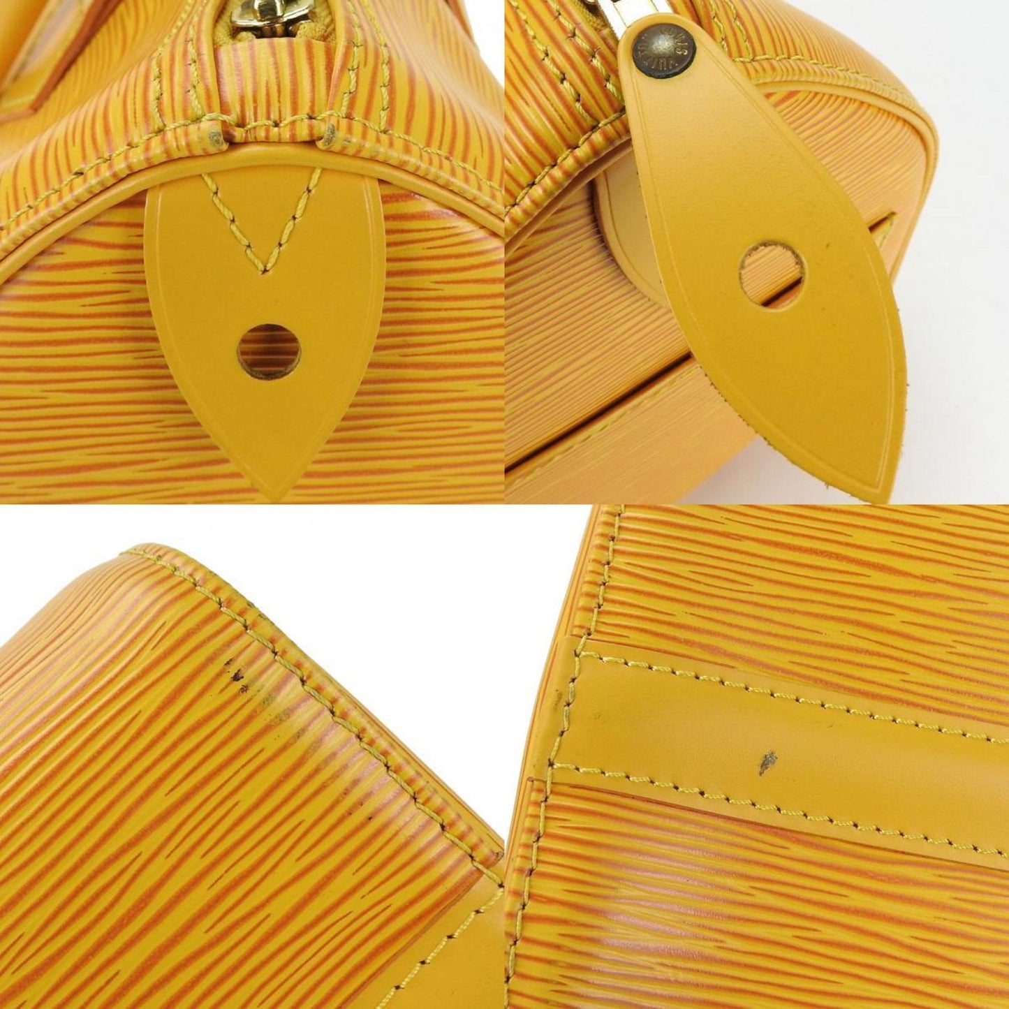 Louis Vuitton Speedy 25, Yellow, Leather, handbag