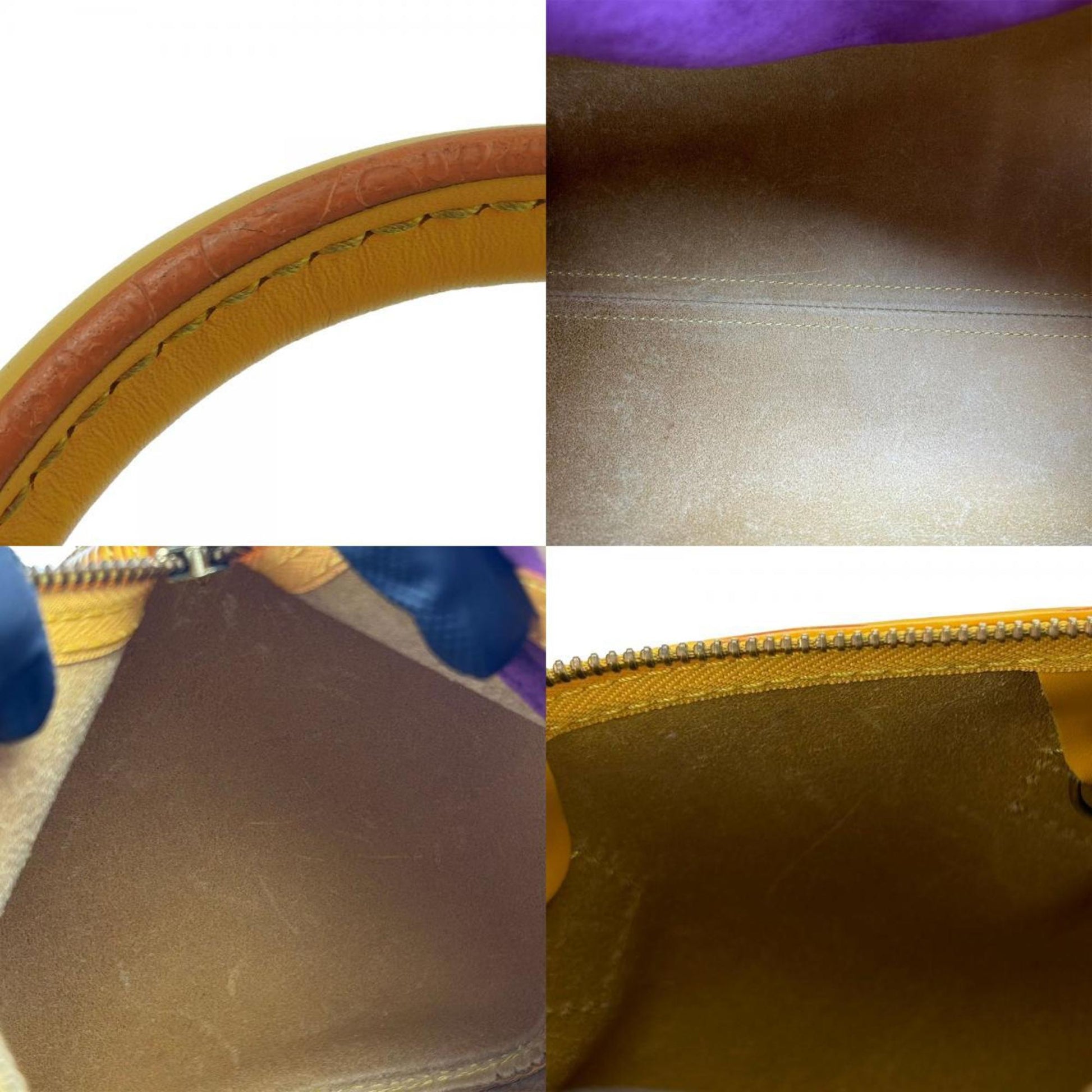 Louis Vuitton Speedy 25, Yellow, Leather, handbag