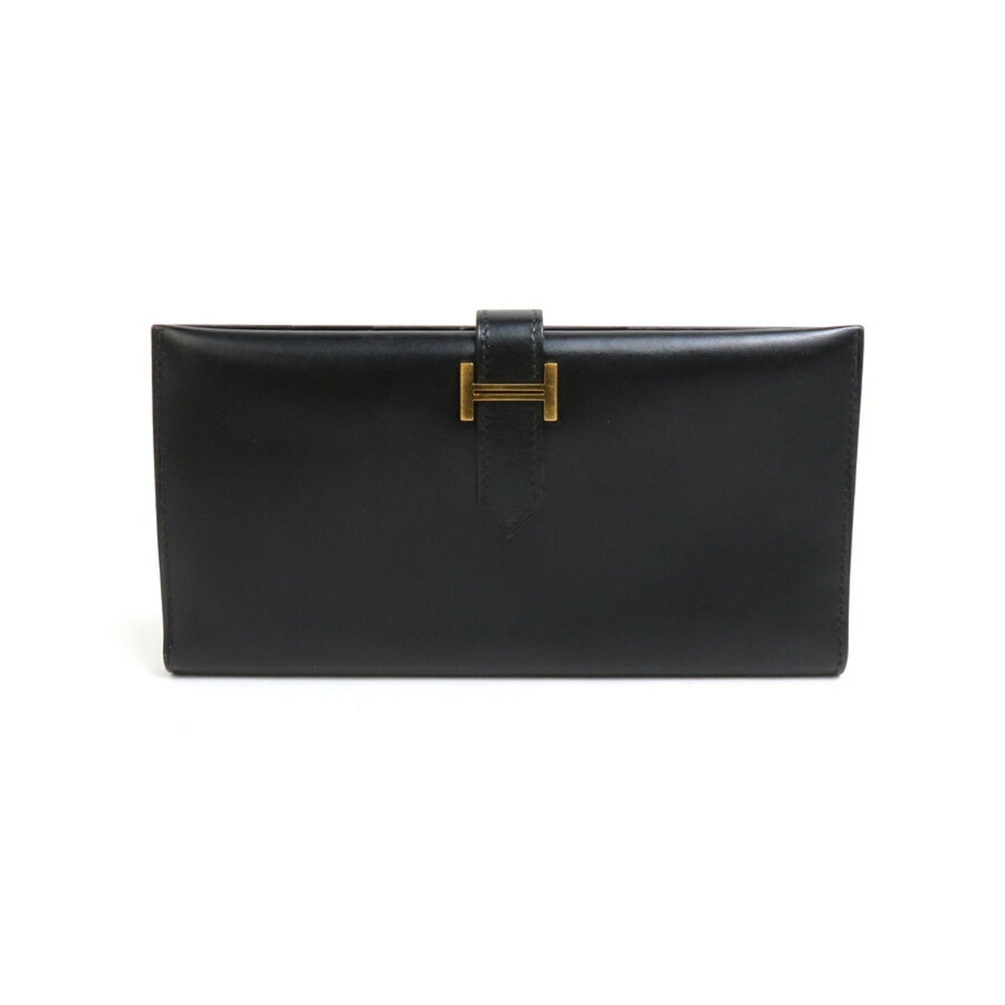 Hermès Béarn, Black, Leather, wallet