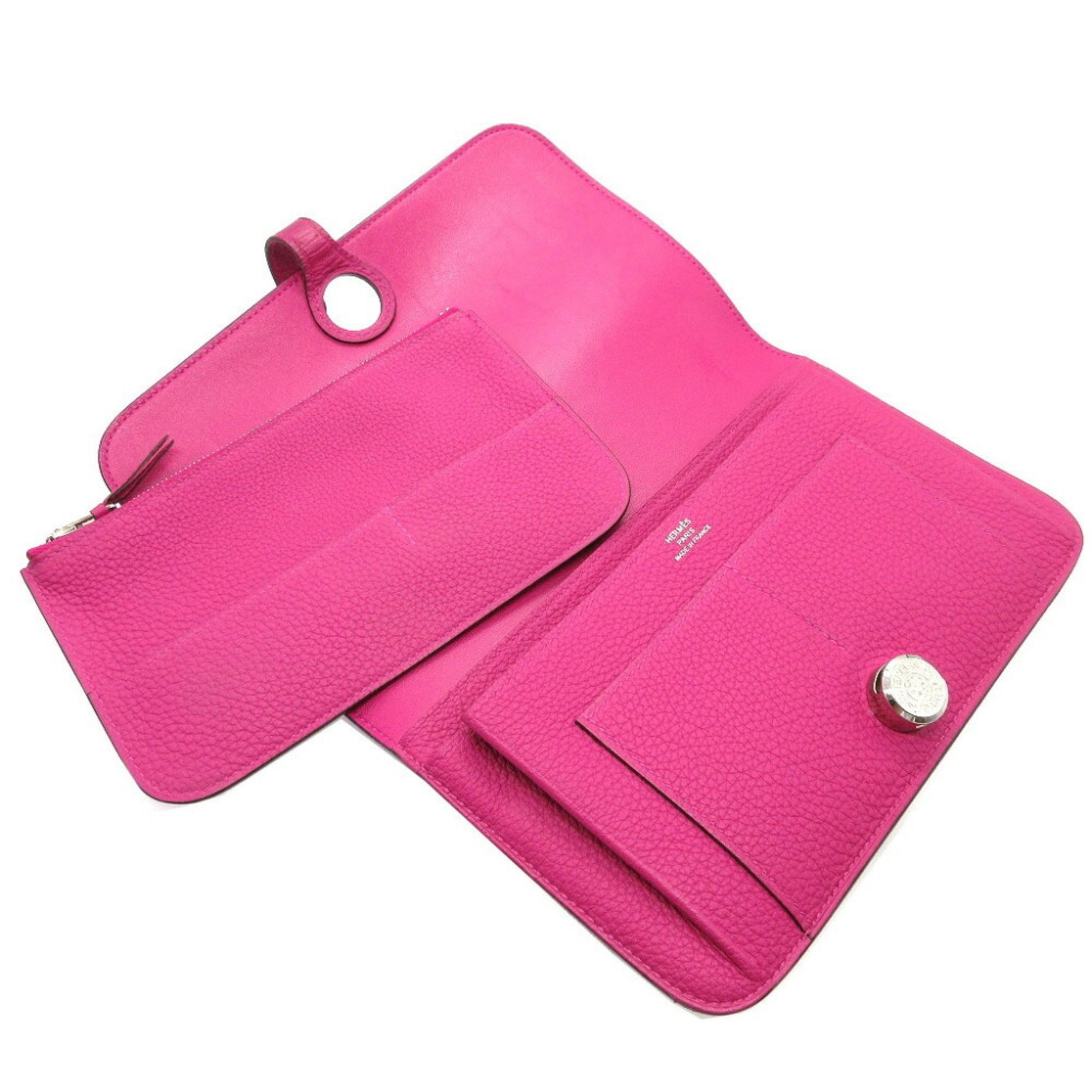 Hermès Dogon, Pink, Leather, wallet