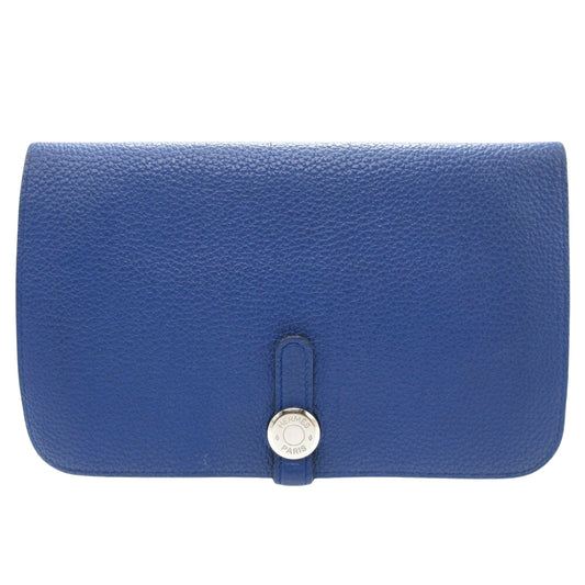 Hermès Dogon, Blue, Leather, wallet