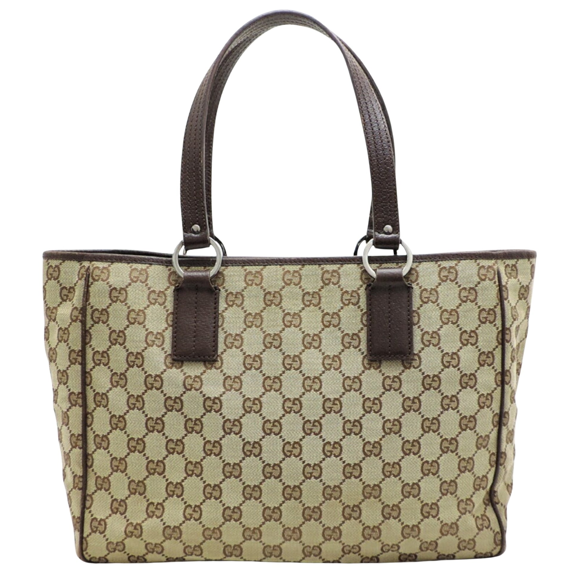 Gucci GG canvas, Beige, Canvas, tote