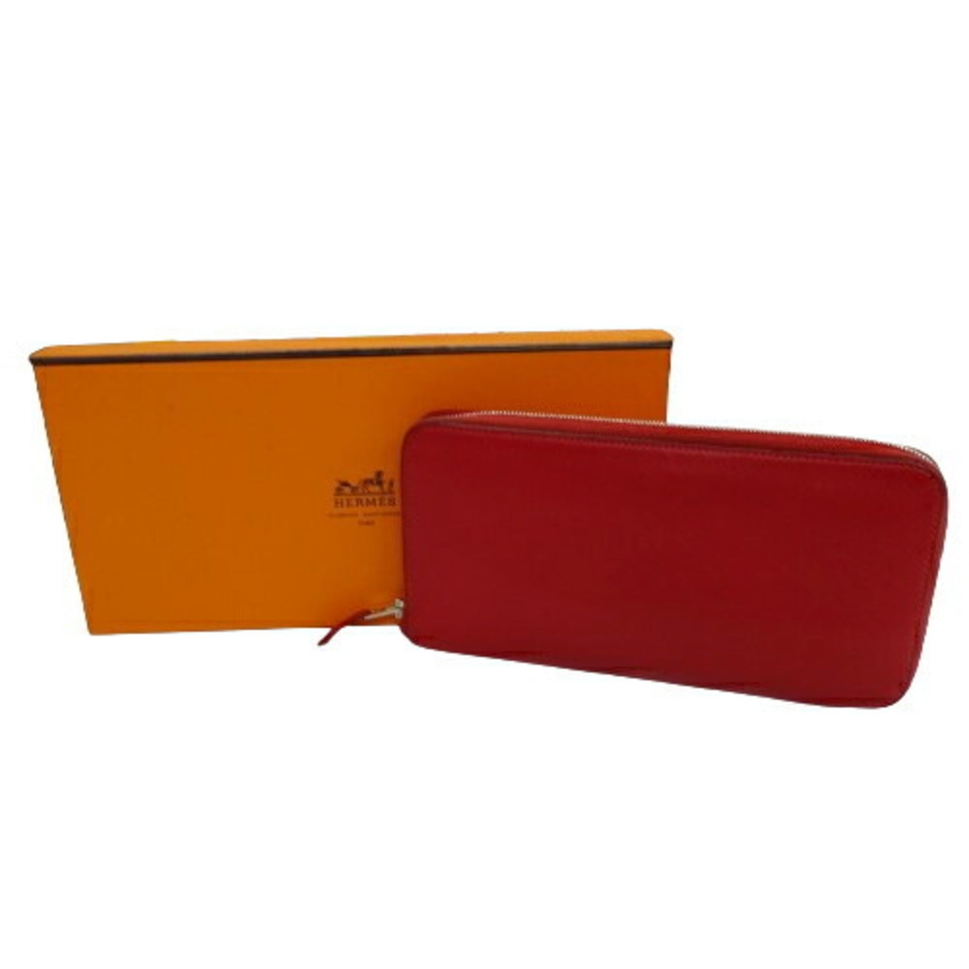 Hermès Azap, Red, Leather, wallet