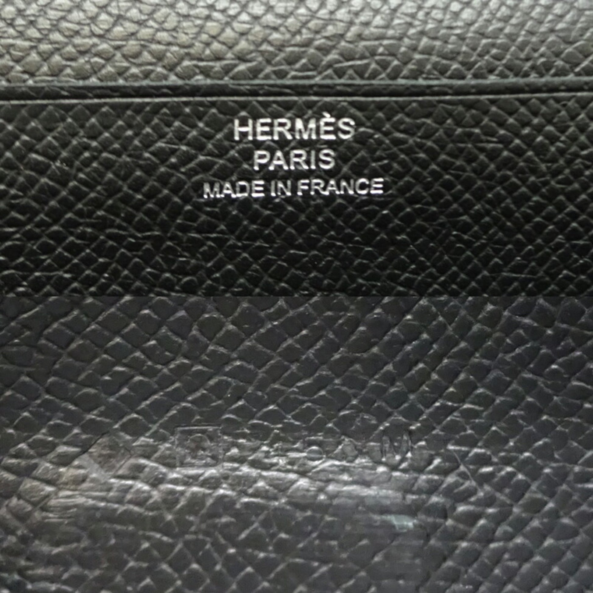 Hermès Béarn, Black, Leather, wallet