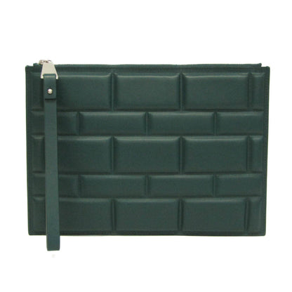 Bottega Veneta Bloc, Turquoise, Leather, clutch