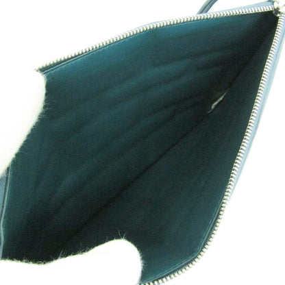 Bottega Veneta Bloc, Turquoise, Leather, clutch