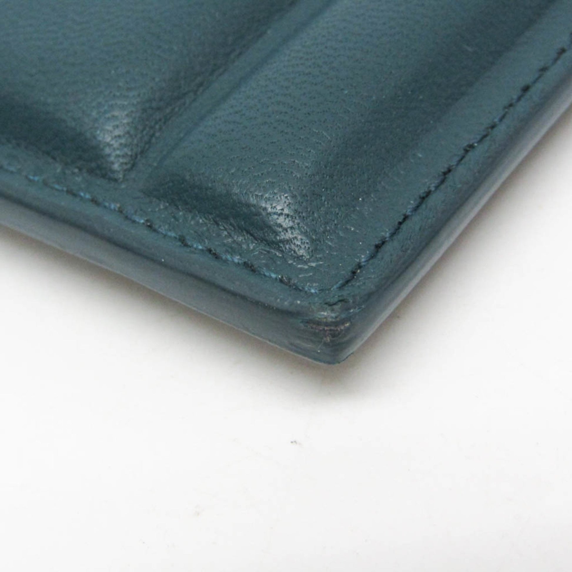 Bottega Veneta Bloc, Turquoise, Leather, clutch