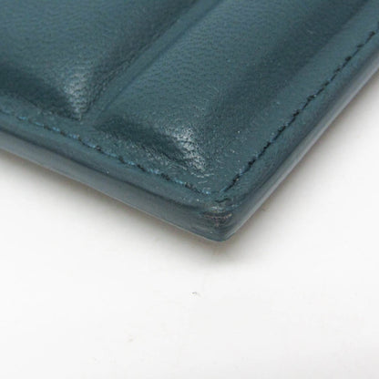 Bottega Veneta Bloc, Turquoise, Leather, clutch