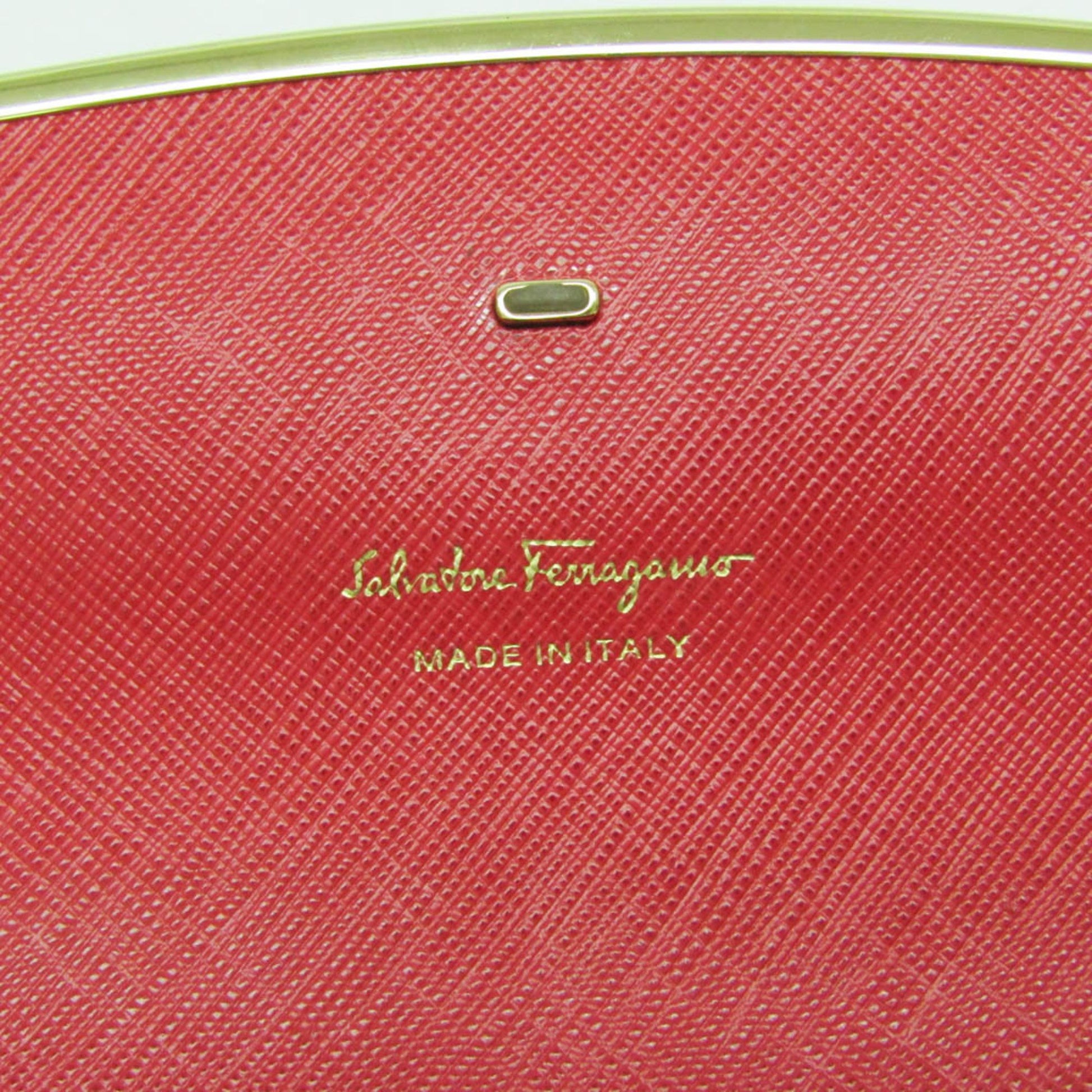 Salvatore Ferragamo Gancini, Red, Leather, shoulder