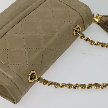 Chanel Single flap, Beige, Leather, shoulder