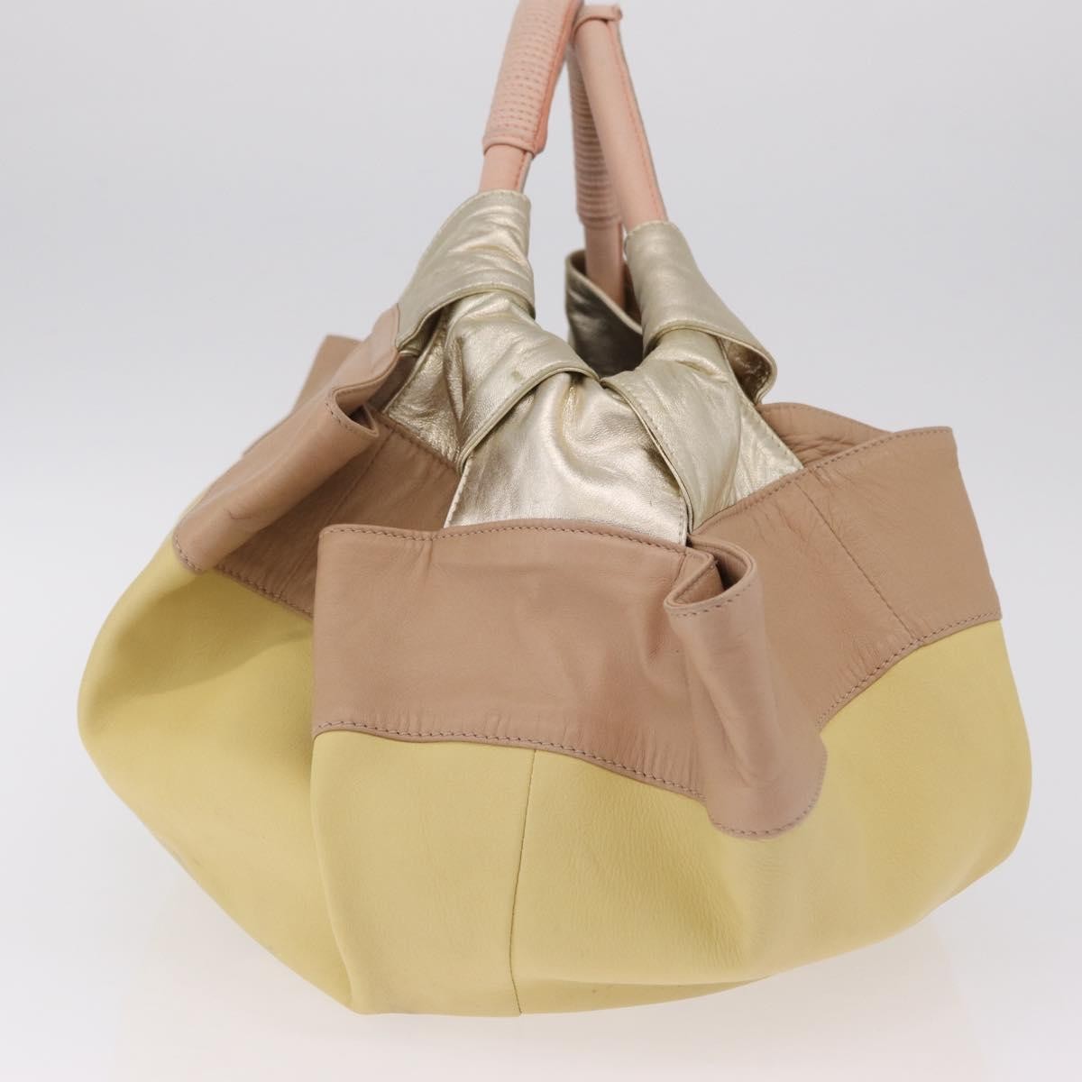 Loewe Anagram Logo Nappa Aire Hand Leather, Yellow, Leather, Handbag