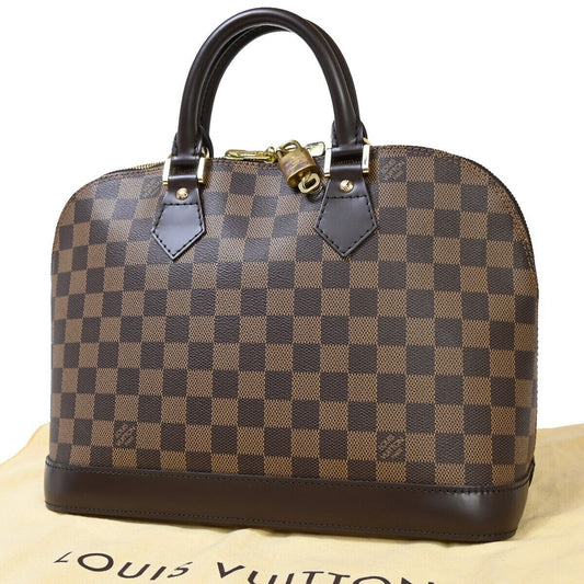 Louis Vuitton Alma, Brown, Canvas, handbag