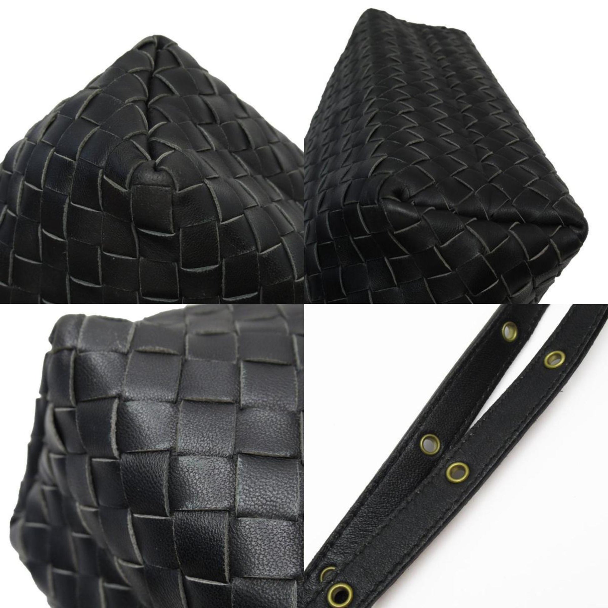 Bottega Veneta Intrecciato, Black, Leather, shoulder