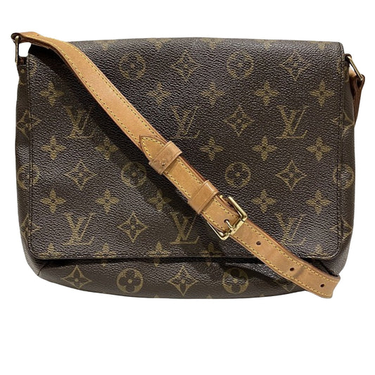 Louis Vuitton Musette Tango, Brown, Canvas, shoulder