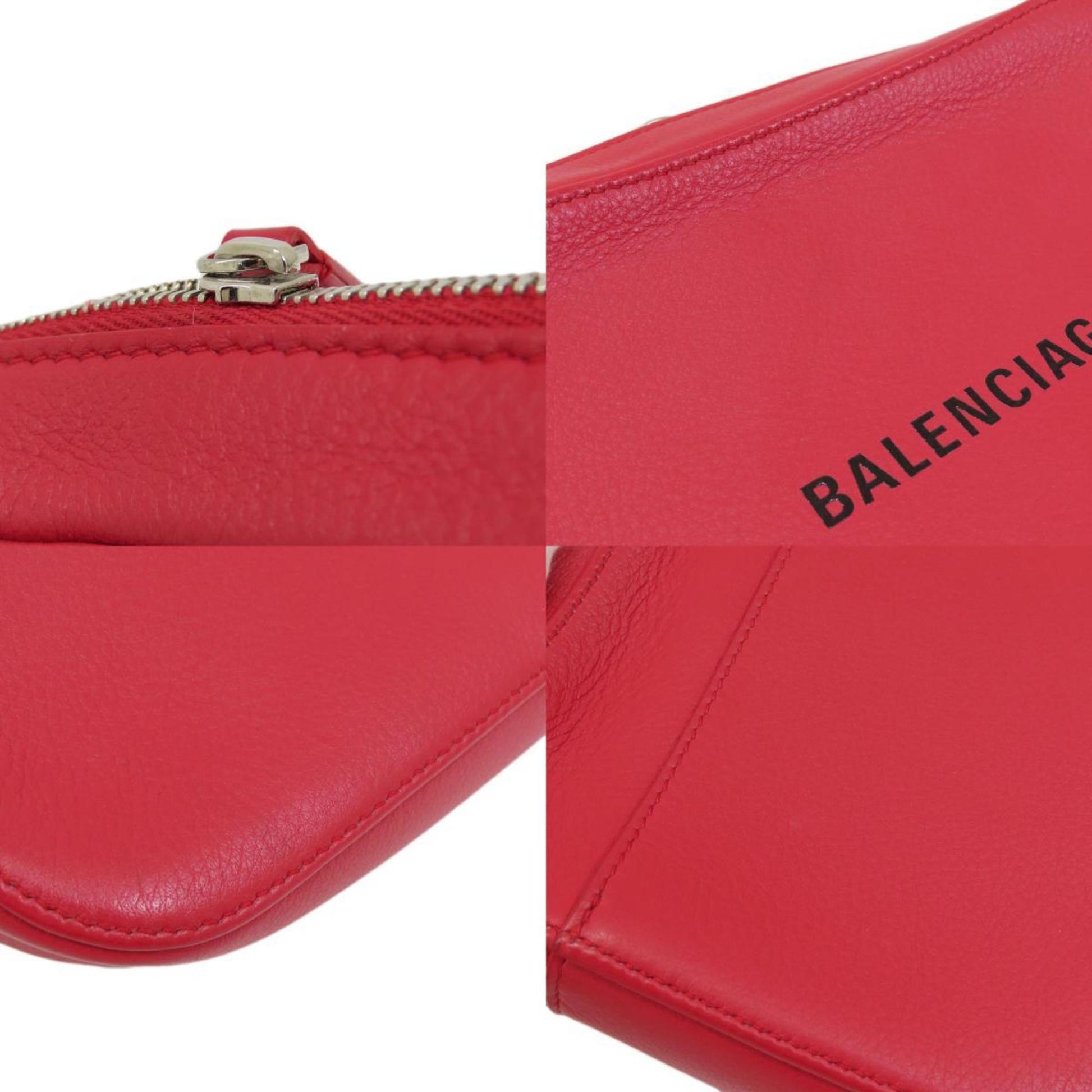 Balenciaga Everyday, Red, Leather, shoulder