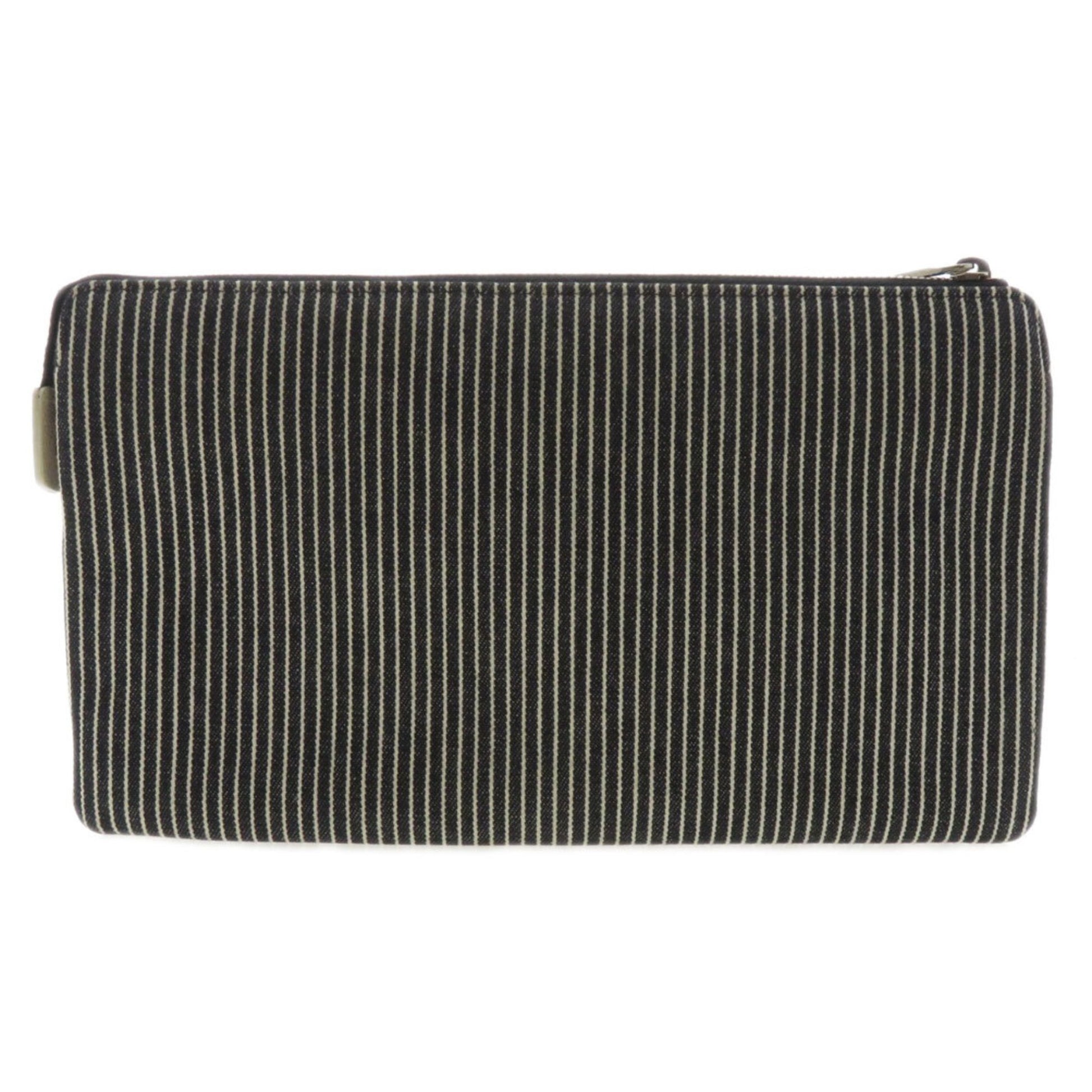 Chanel Coco Mark, Black, Canvas, clutch