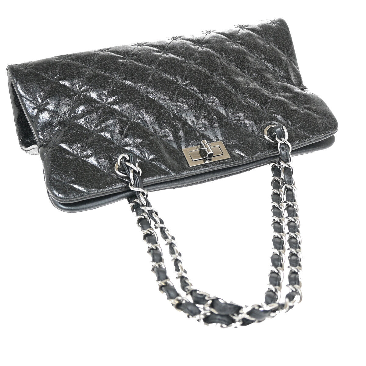 "Chanel 2,55", Black, Leather, shoulder