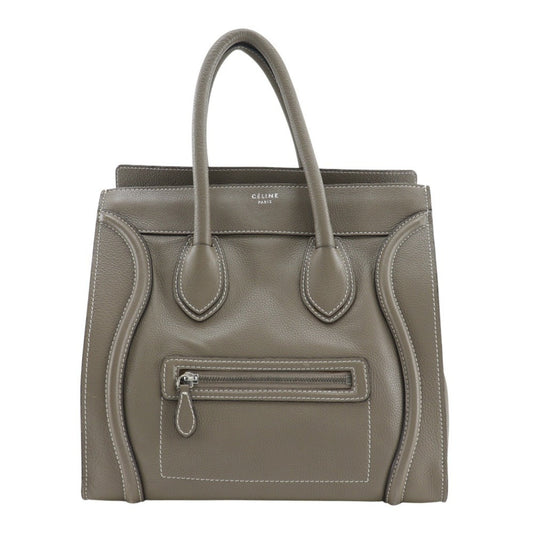 Céline Luggage, Grey, Leather, handbag