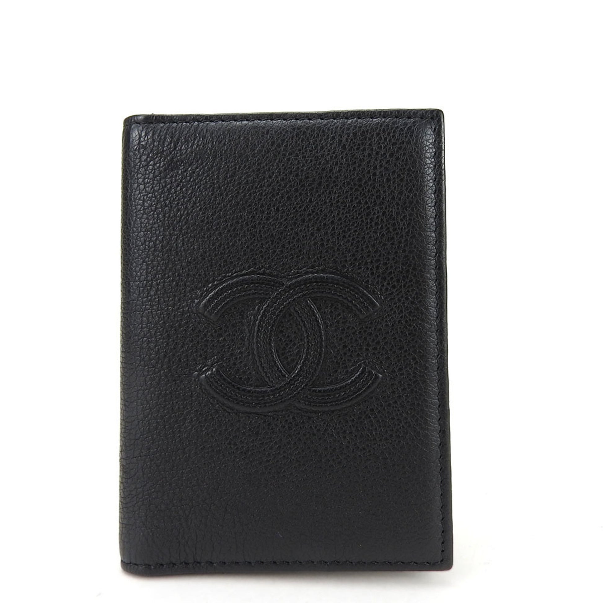 Chanel, Black, Calfskin, wallet