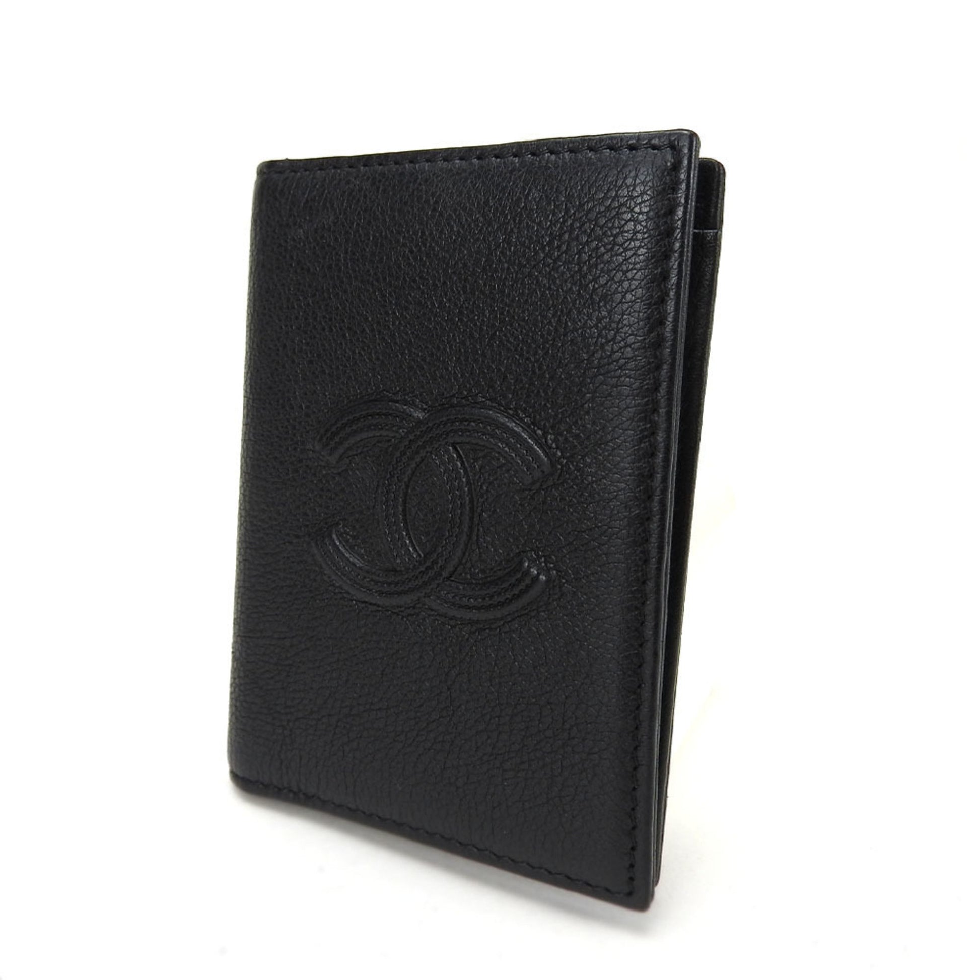 Chanel, Black, Calfskin, wallet