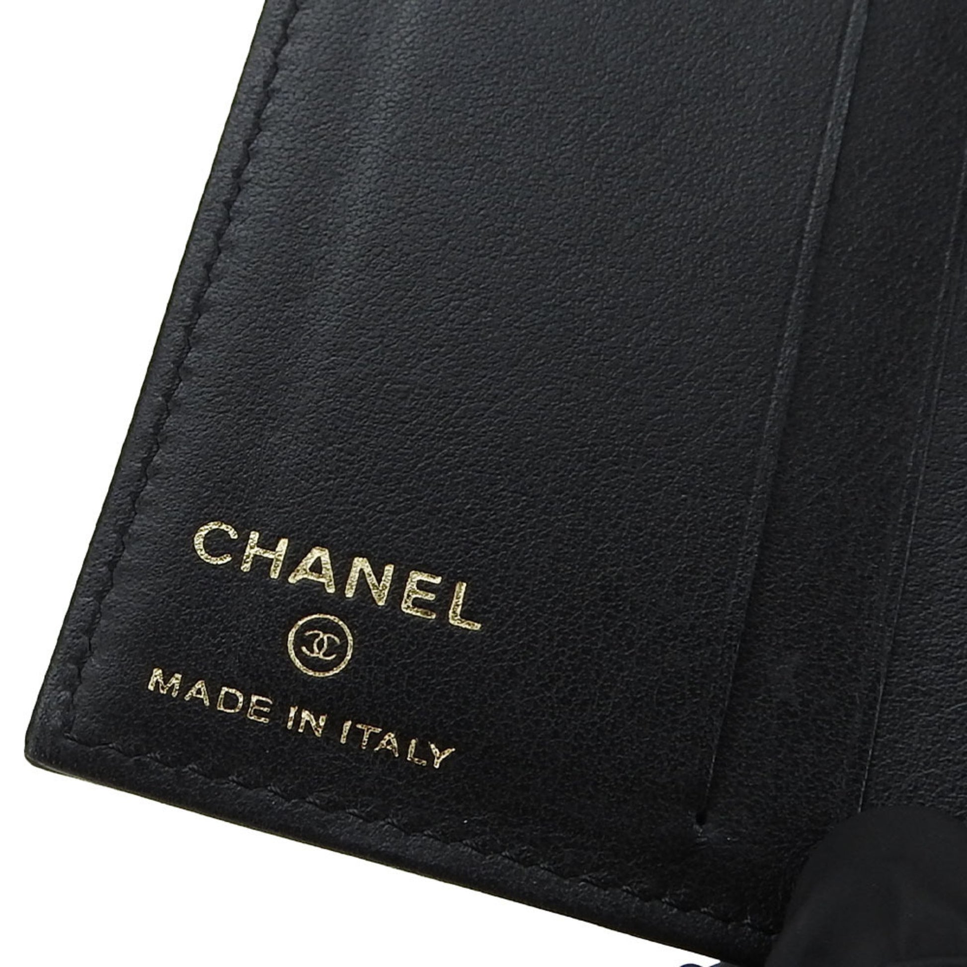 Chanel, Black, Calfskin, wallet