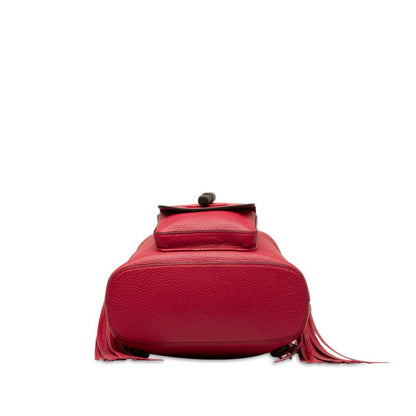 Gucci Bamboo, Red, Leather, backpack