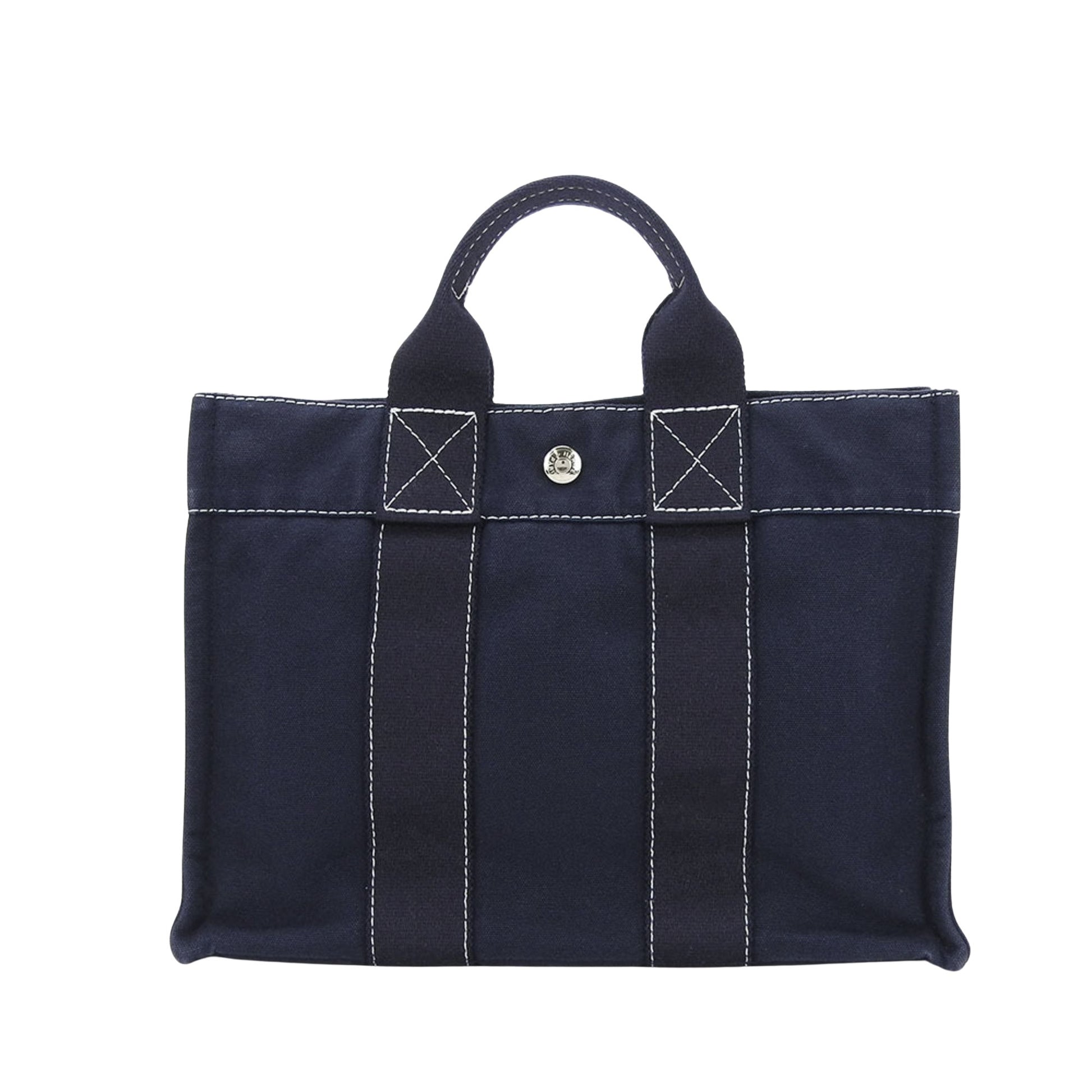 Hermès Fourre tout, Navy, Canvas, tote