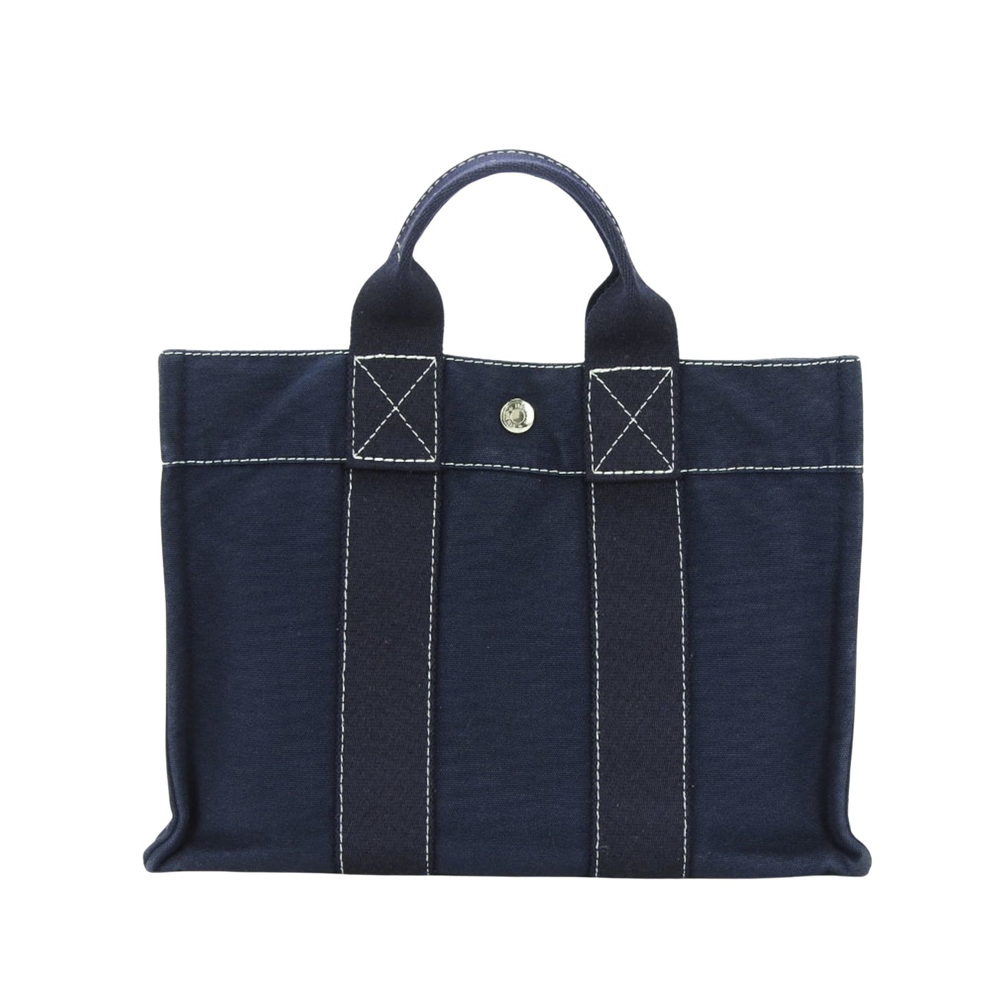 Hermès Fourre tout, Navy, Canvas, tote