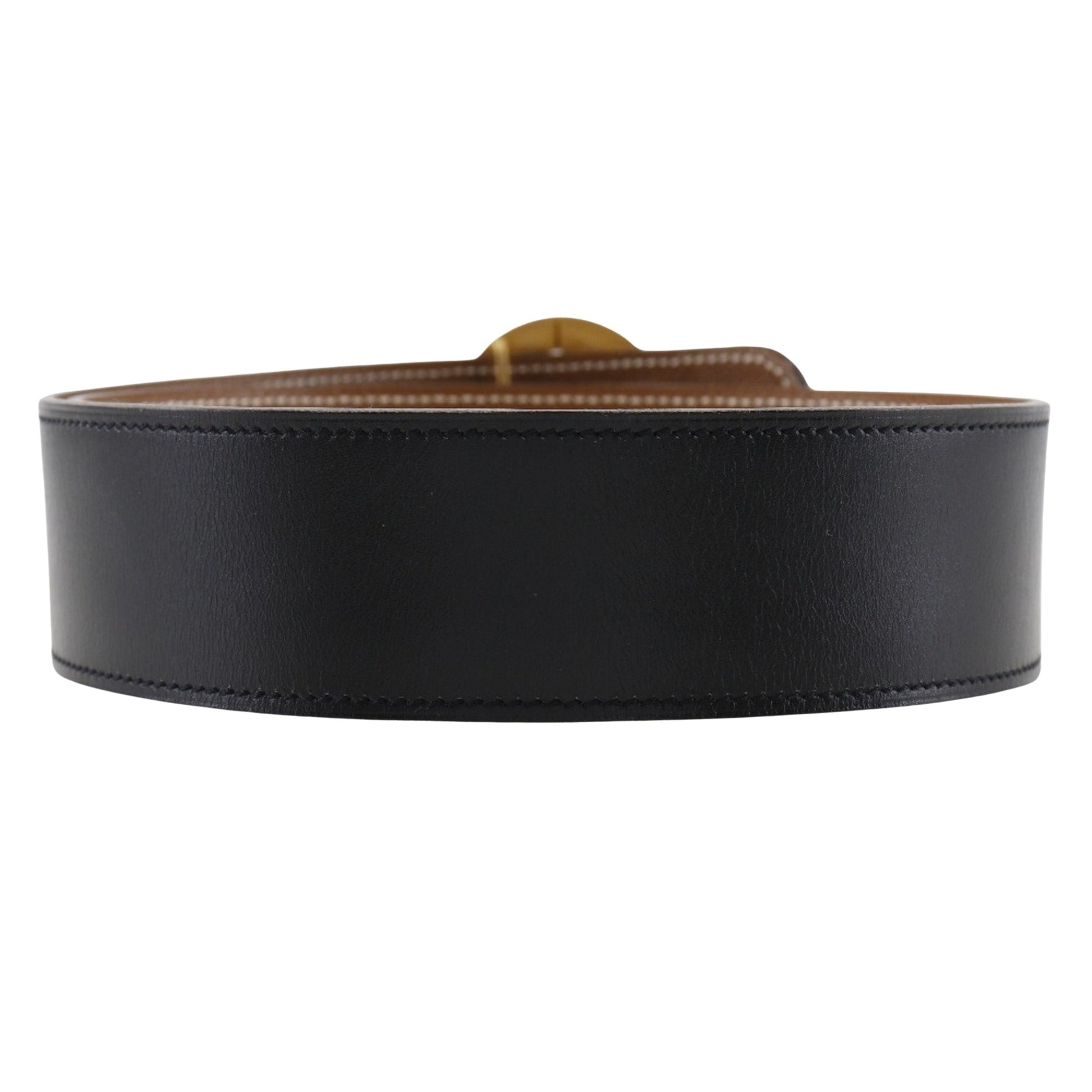 Hermès, Black, Leather, belt